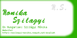 monika szilagyi business card