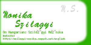 monika szilagyi business card